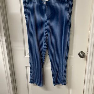 Tommy Bahama Blue and White Striped Straight Leg Pants
